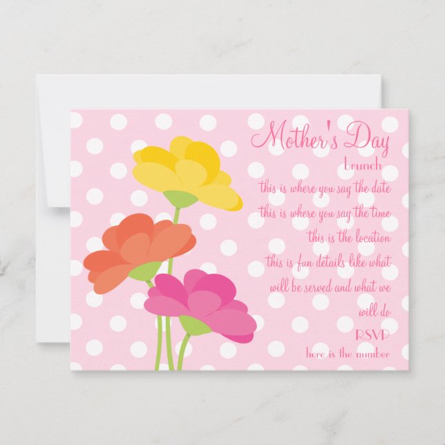 Spring In Bloom Invitation (Front)