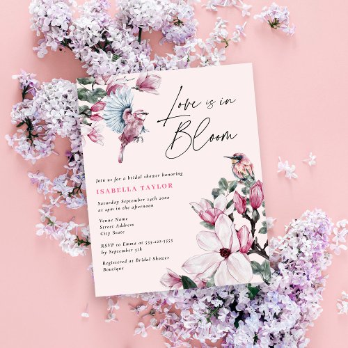 Spring In Bloom Pink Floral Budget Bridal Shower