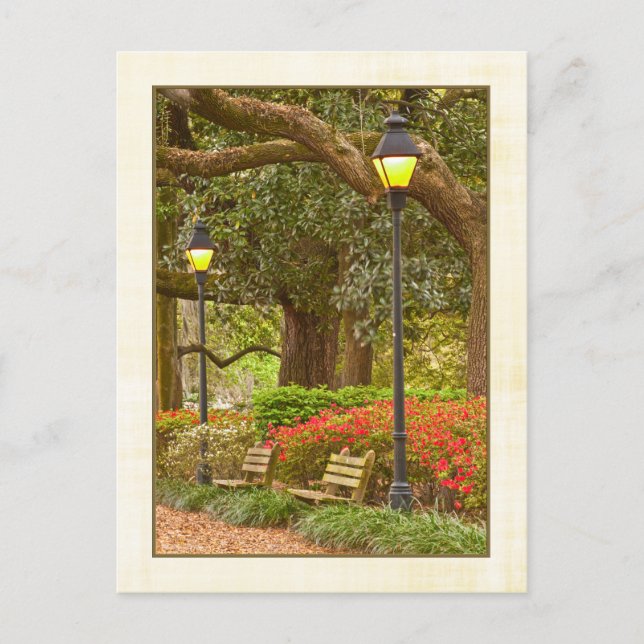 Spring in Forsyth Park - Savannah, GA Postcard (Front)