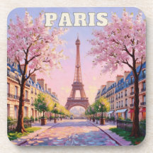 Spring in Paris Cork Coaster – French Travel