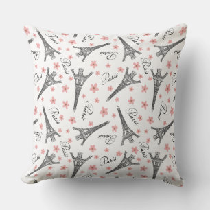 Spring in Paris Throw Pillow