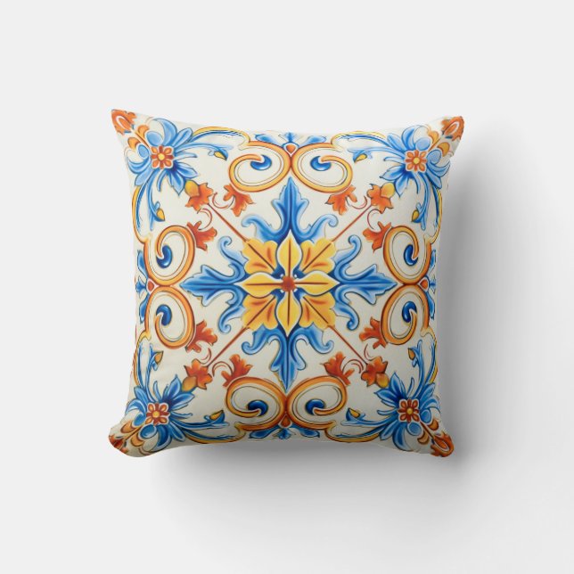 Spring in Sardinia Throw Pillow (Front)