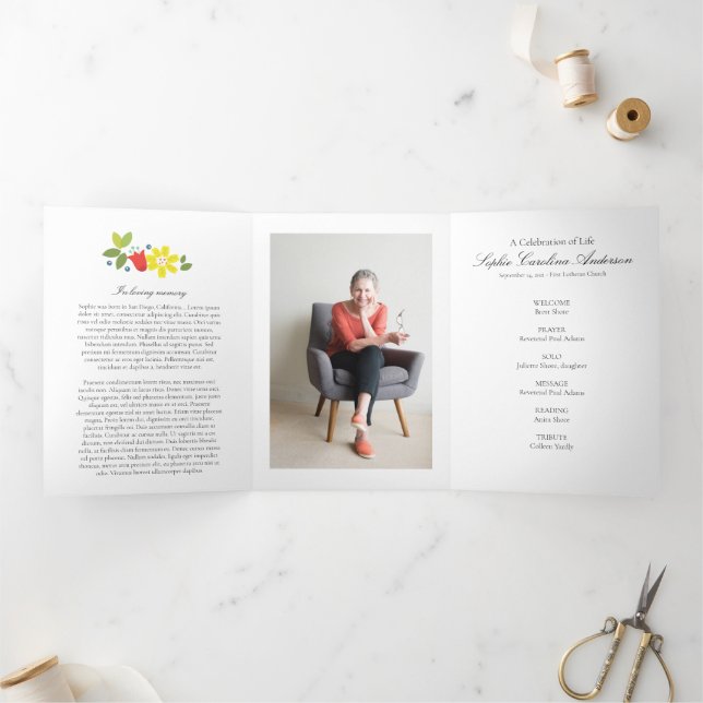 Spring in Stockholm Celebration of Life Program (Inside)