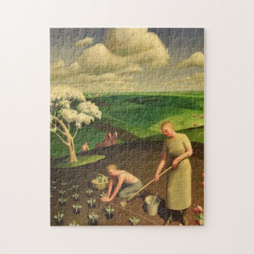 Spring in the Country by Grant Wood Jigsaw Puzzle
