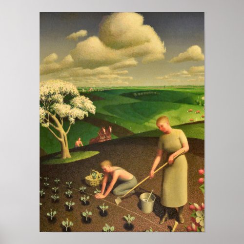 Spring in the Country by Grant Wood Poster