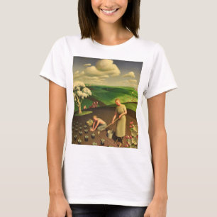 Spring in the Country by Grant Wood T-Shirt