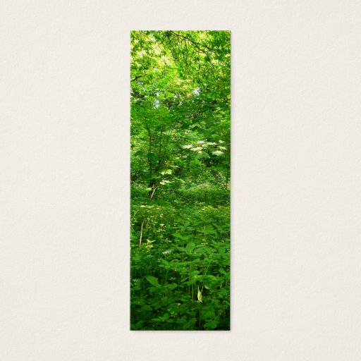 Customizable Spring in the Woods Bookmark Business Card Template