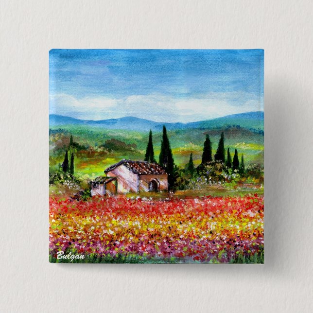SPRING IN TUSCANY BUTTON (Front)