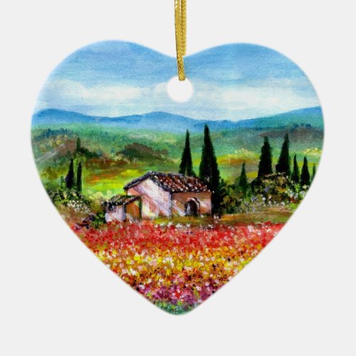 SPRING IN TUSCANY CERAMIC ORNAMENT