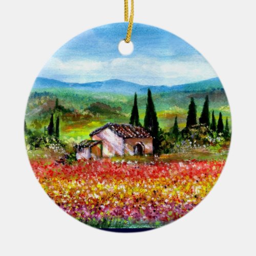 SPRING IN TUSCANY CERAMIC ORNAMENT