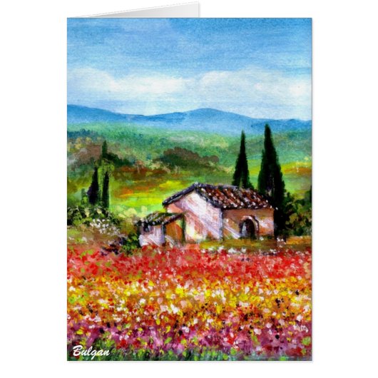SPRING IN TUSCANY COUNTRYSIDE CARDS (Front)