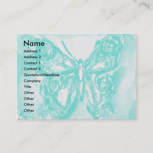 SPRING IN TUSCANY LANDCAPE AND BLUE BUTTERFLY BUSINESS CARD