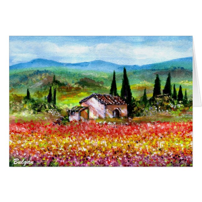 SPRING IN TUSCANY LANDSCAPE CARDS (Front Horizontal)