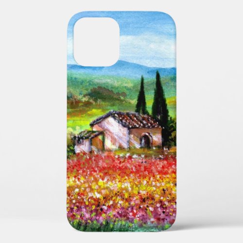 SPRING IN TUSCANY LANDSCAPE Colorful Flower Fields iPhone 12 Case