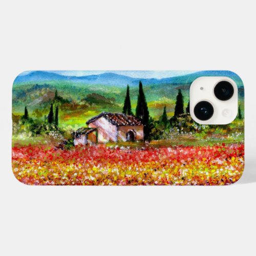 SPRING IN TUSCANY LANDSCAPE Colorful Flower Fields Case_Mate iPhone 14 Case