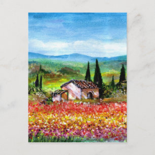 SPRING IN TUSCANY LANDSCAPE POSTCARD