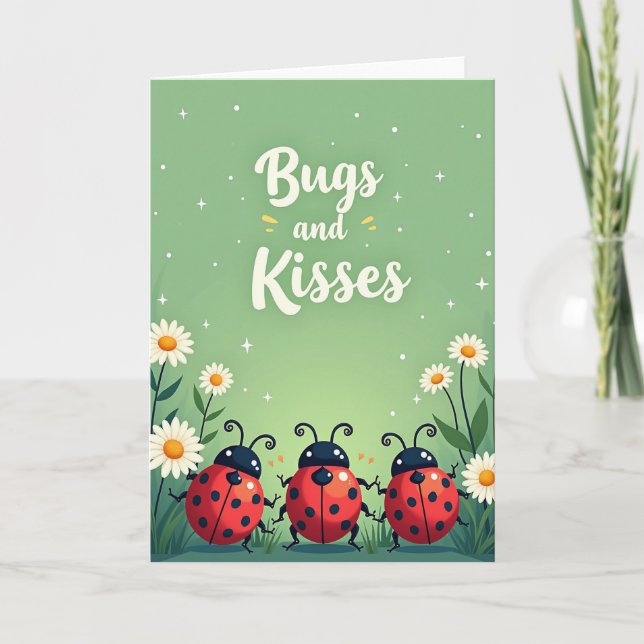 Spring Insect Art Birthday Card (Front)
