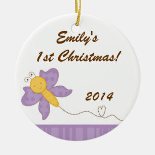 Spring Insect Butterfly Personalized Name Ornament