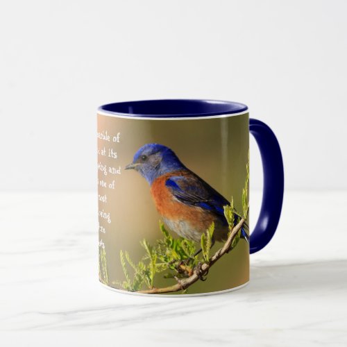 Spring Inspirational Bluebird Quote Mug