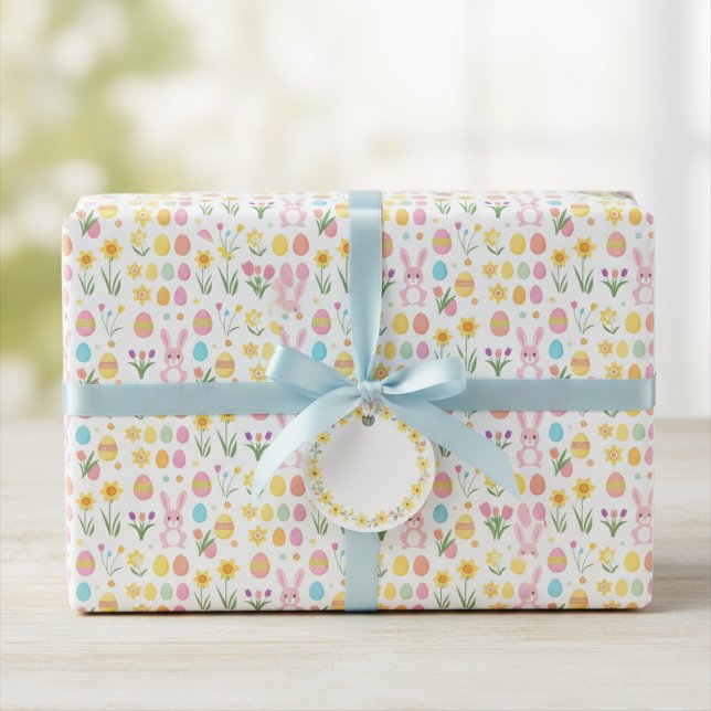 Spring Into Joy! Easter Bunny & Daffodil Wrapping  Wrapping Paper (Spring Into Joy! Easter Bunny & Daffodil Wrapping Wrapping Paper)