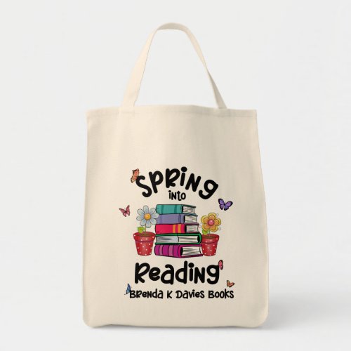 Spring Into Reading Brenda K Davies Books Tote Bag