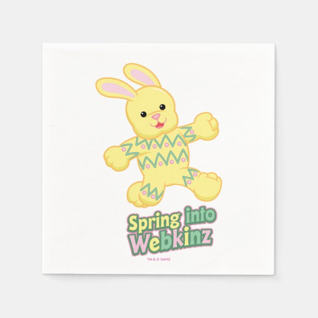 Spring Into Webkinz! Paper Napkins (Front)