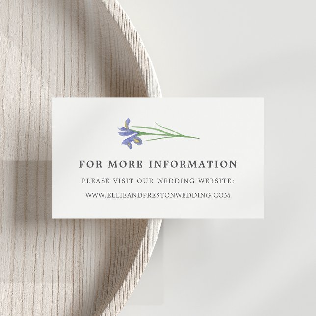 Spring Iris | Floral Wedding Website Cards (Creator Uploaded)