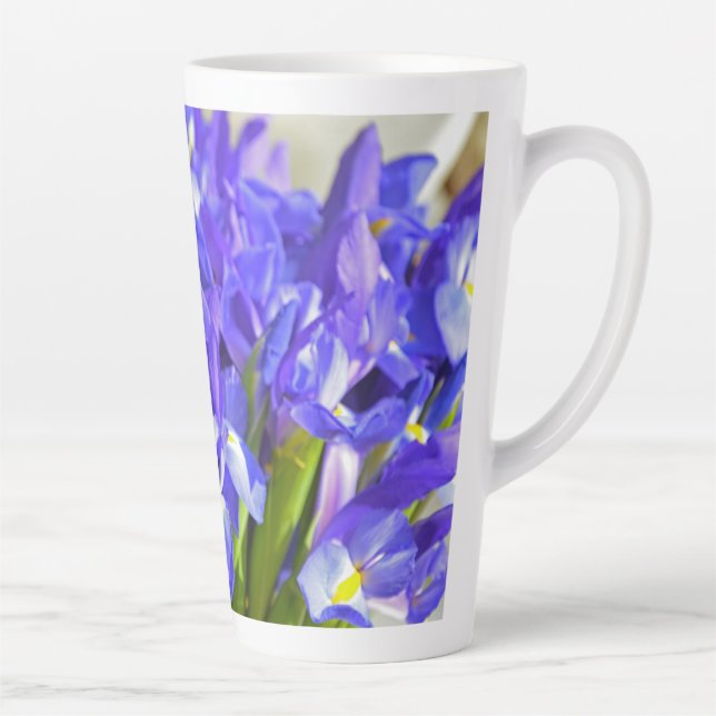 Spring iris latte mug (Right)