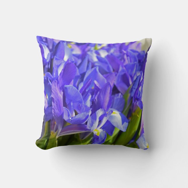 Spring iris throw pillow (Front)