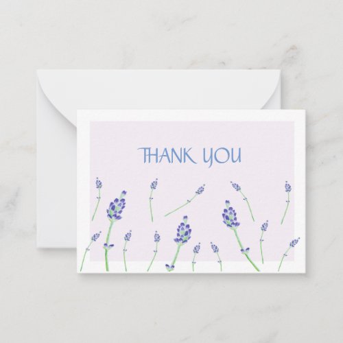 Spring Is Coming With Lavender Thank You Card