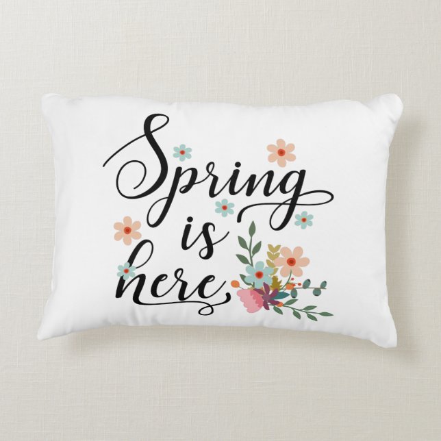 spring is here decorative pillow (Back)
