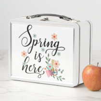 spring is here metal lunch box