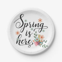 spring is here paper plates