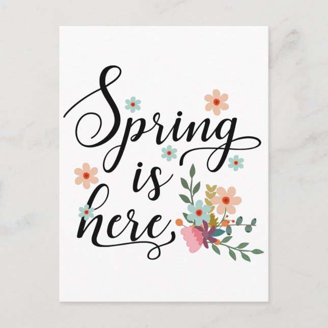 spring is here postcard (Front)