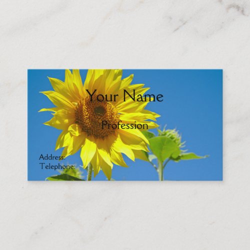 Spring is here _ Springtime sunflowers Business Card