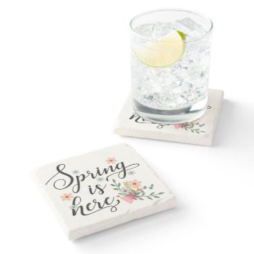 spring is here stone coaster