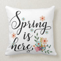 spring is here throw pillow