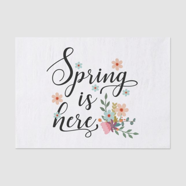 spring is here tissue paper (Front)
