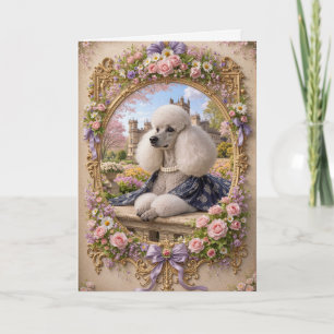 Spring Is In The Air, Poodle Blank Card