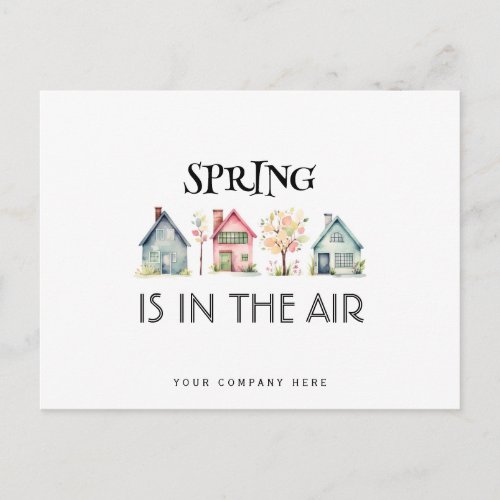 Spring is in the Air Real Estate Promotional  Postcard