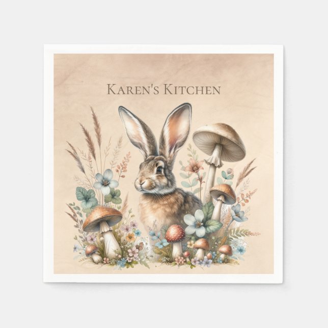 Spring Jack Rabbit Napkins (Front)