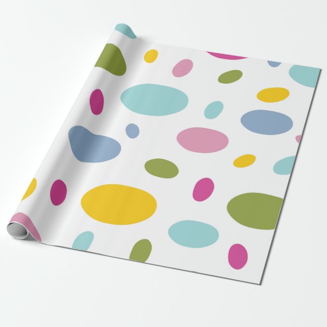 Spring Jelly Bean Wrapping Paper (Unrolled)