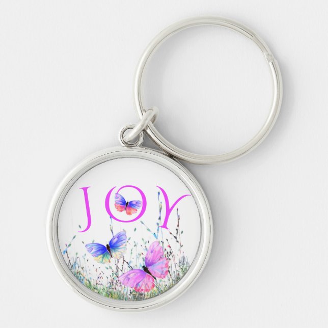 Spring Joy Butterflies Keychain (Front)