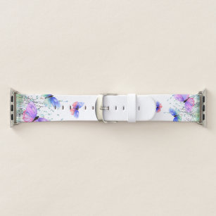 Spring Joy - Colorful Butterflies Flying in Nature Apple Watch Band