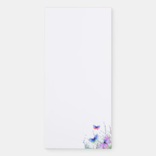Spring Joy - Colorful Butterflies Flying in Nature Magnetic Notepad