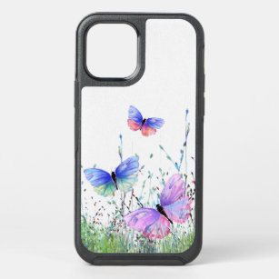 Spring Joy - Colorful Butterflies Flying in Nature OtterBox Symmetry iPhone 12 Case