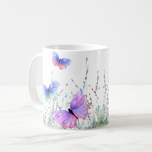Spring Joy Colorful Flying Butterflies Coffee Mug