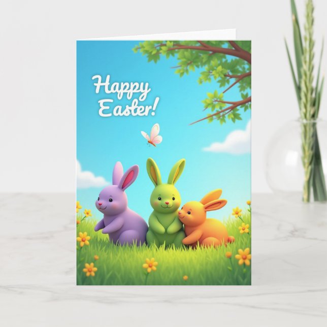 Spring Joy Glitter Texture Card (Front)