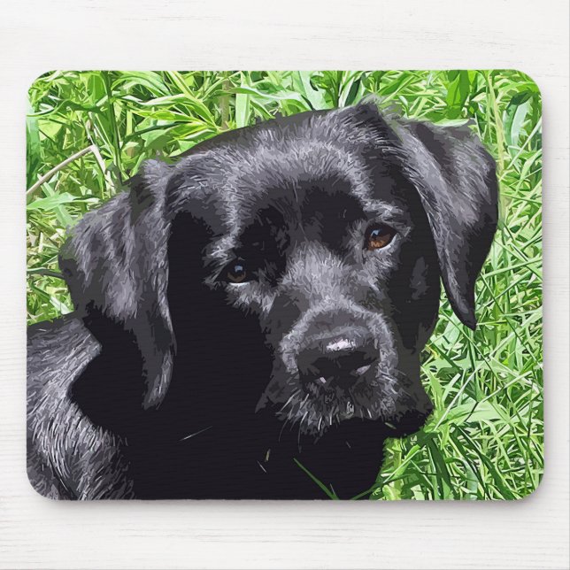 Spring Joy - Labrador Retriever - Black Lab Mouse Pad (Front)