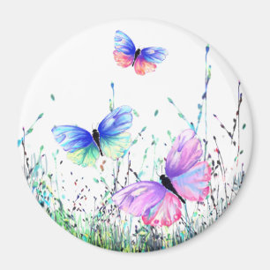 Spring Joy Magnet Colorful Butterflies Flying